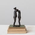 thumbnail image 3 of Creative Co-Op Decorative Cast Iron Kissing Frog Prince Figurine, Black, 3 of 7