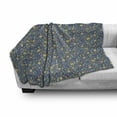 thumbnail image 2 of Botanic Soft Flannel Fleece Throw Blanket, Forest Flowers Leaves Petals Woodland Inspired Bloom Season Gardening, Cozy Plush for Indoor and Outdoor Use, 50" x 70", Marigold and Orange, by Ambesonne, 2 of 5