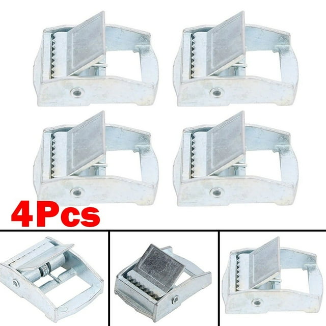 4 Pcs Boucles en Alliage de Zinc pour Attache Lourde Sangle de Cargo Tendeur Fixe