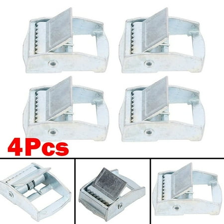 

BAMILL 4Pcs Zinc Alloy Buckles for Heavy Duty Tie‑down Cargoes Strap Fixed Tensioner