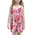 thumbnail image 2 of LOVZFMLL Jupe d'Été Imprimée à Manches Volantes pour Enfants Robe de Plage Vacances, 2 of 8