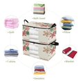thumbnail image 4 of Foldable Clothes Storage Bags Clothes Organizer Bin with Clear Windows for Clothes Bedding Geometric Snowflakes and Stars, 4 of 6