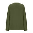 thumbnail image 7 of Aboser Plus Size Tops for Women Long Sleeve Basic Tees Oversized Scoop Neck T-Shirts Casual Solid Color Tee Shirt Loose Fit Comfy Tshirt Top Army Green XXXL, 7 of 7