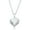 White Opal, variant on Angel Wings Love Heart Created White Opal 18” Pendant Necklace Sterling Silver Jewelry for Women or Teens