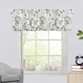 thumbnail image 5 of Sage Green Eucalyptus Leaves Floral Spring Curtain Valances for Windows Summer Wildflower Leaf Kitchen Window Curtains 54x18 Inch Short Rod Pocket Valance 1 Panel for Living Room Bathroom Decor, 5 of 6