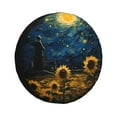 thumbnail image 1 of Balery Oil Starry Sky Sunflower Cubiertas para Neumáticos - Protector Resistente para Neumáticos de Camioneta, SUV, Remolque, Camper y RV-14 inch, 1 of 6
