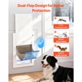 thumbnail image 3 of VEVOR Pet Door, Large, with Double Magnetic Flaps and Metal Frame, Strong and Weatherproof Dog Door for Interior and Exterior Doors, Easy to Install, Easy In-and-Out Access for Doggies, White, 3 of 9