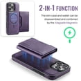 thumbnail image 5 of MAGKING Case For iPhone 16 Pro Max, RFID Blocking, PU Leather,Compatible With MagSafe Detachable 2 In 1 Wallet With Multi-Card Slots,Magnetic Protective Cover,Purple,For iPhone 16 Pro Max, 5 of 8