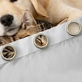 thumbnail image 4 of Homewish Kawaii Dog Cat Kitchen Curtains,Pet Love Theme Black Out Curtains Pack of 2 (42x63 Each),White, 4 of 6