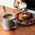 thumbnail image 6 of over&back Stackable Stoneware Coffee Mugs - 4-Piece Mug Set - Enjoy the Perfect Cup of Coffee, Tea, Latte, and More - Semi-Matte Charcoal - 14oz, 6 of 7