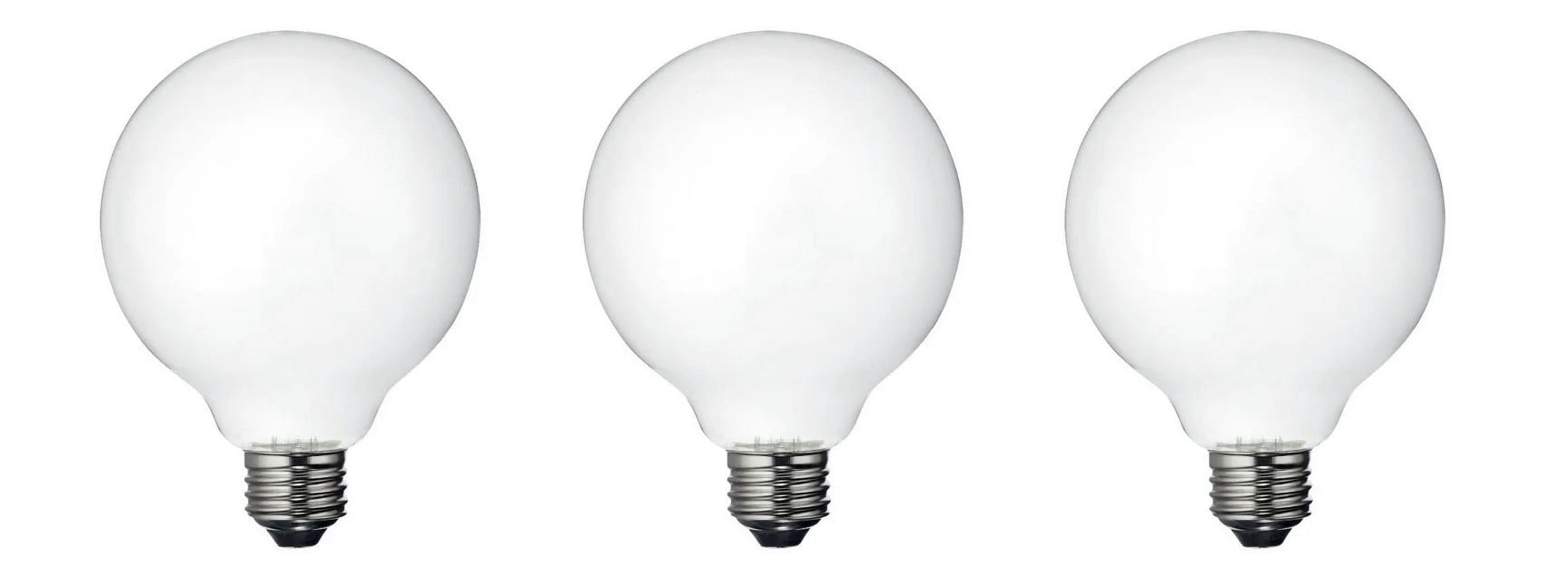 (case of 3) GE 41835 Relax LED G30 Vanity Globe, frosted, Soft White 2700K, 6 watt, 500 lumen, Dimmable Decorative Globe Light Bulb, 60 watt replacement