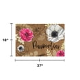thumbnail image 5 of Personalized Planet 27x18 Spring Floral Doormat with Custom Family Name Printed on Brown Rectangular 1/4” Thick Non Slip Mat for Kitchen Hallway Deck or Porch, 5 of 6
