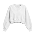 thumbnail image 6 of Cropped Hoodie for Womens Casual Crewneck Sweatshirts Workout Long Sleeve Drawstring Hooded College Teen Preppy Crop Tops Clothes 2026, 6 of 6