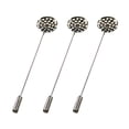 thumbnail image 1 of MasteelfCA 20pcs Lapel Pin Sticks Silver Tone Coat Pin Stick with Clutches for Jewelry Craft Making, 1 of 7