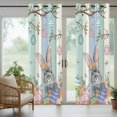 thumbnail image 5 of Outdoor Curtains for Patio Waterproof, Happy Easter Outdoor Privacy Panels Grommet, Spring Bunny Colorful Eggs Wooden Grain Blackout Outside Curtains for Porch/Cabana/Pergola/Gazebo 54"x84", 1 Panel, 5 of 8