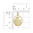 thumbnail image 4 of 14k Yellow Gold, Holy First Communion Pendant Religious Charm Oval 16mm NO Necklace, 4 of 9