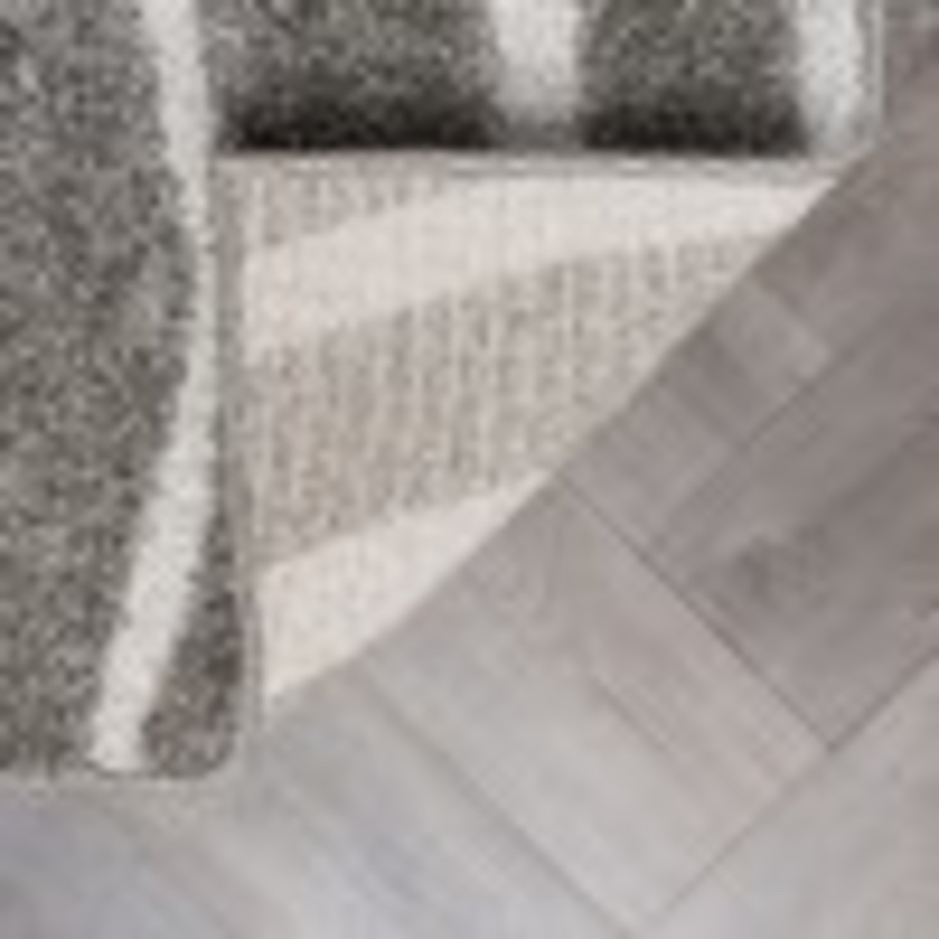 Contemporary Area Rug Shag Thick (5'3'' Square) Stripe Gray, Cream Indoor Square Easy to Clean