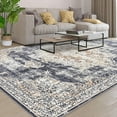 thumbnail image 2 of Danolapsi Area Rugs, Washable Vintage Rug, Non-Slip Low Pile Throw Soft Rugs with Rubber Backing, Area Rug Rugs for Living Room,Vintage Rugs Medallion Carpet for Bedroom Dining Room Kitchen, 2 of 9