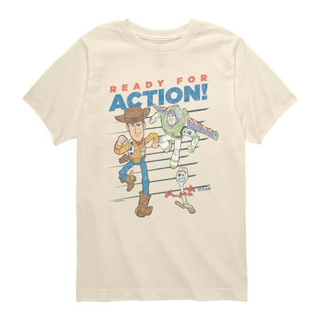 Toy Story - Ready For Action - Youth Boys Short Sleeve Graphic T-Shirt