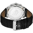 thumbnail image 2 of Women's Crystal Dial Chronograph Leather Black Strap Watch, 2 of 4