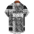 thumbnail image 3 of Camisa hawaiana vintage con estampado de tótem 3D para hombre, camisetas informales de verano de manga corta, ropa de calle, camisas holgadas con solapa de gran tamaño, 3 of 4