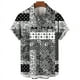 thumbnail image 3 of Camisa hawaiana vintage con estampado de tótem 3D para hombre, camisetas informales de verano de manga corta, ropa de calle, camisas holgadas con solapa de gran tamaño, 3 of 4
