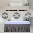 thumbnail image 7 of Easy-Going Wrap Around Ruffled Bed Skirt 18 Inch for Queen, King Size Beds, Dark Gray, 7 of 7