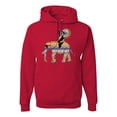 thumbnail image 2 of Wild Bobby, Cute Colorful Elephant Squirrel Mosaic, Animal Lover, Unisex Graphic Hoodie Sweatshirt, Red, 3X-Large, 2 of 4