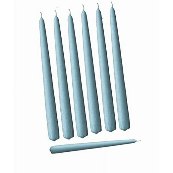 D'light Online Elegant Taper Candles Dripless and Smokeless Set of 144 Individually Wrapped 12 Inch Slate Blue