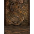 thumbnail image 2 of ABPHOTO Polyester 5x7ft Steampunk Backdrop Vintage Gears Machinery Ancient Peeled Brick Wallpaper Gloomy Rustic Marble Floor Photography Background Adults Personal Portraits Photo Studio Props, 2 of 3