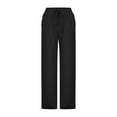 thumbnail image 5 of cllios Prime Clearance Womens Plus Size Cotton Linen Pants Summer Elastic Waist Pant Casual Flowy Drawstring Comfy Trousers Lightweight Beach Pants, 5 of 6