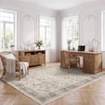 thumbnail image 4 of Garvee 8'x10' Vintage Floral Area Rug Oriental Distressed Carpet, Washable Non Slip Boho Rug for Living Room Bedroom Dining Room, Beige, 4 of 8