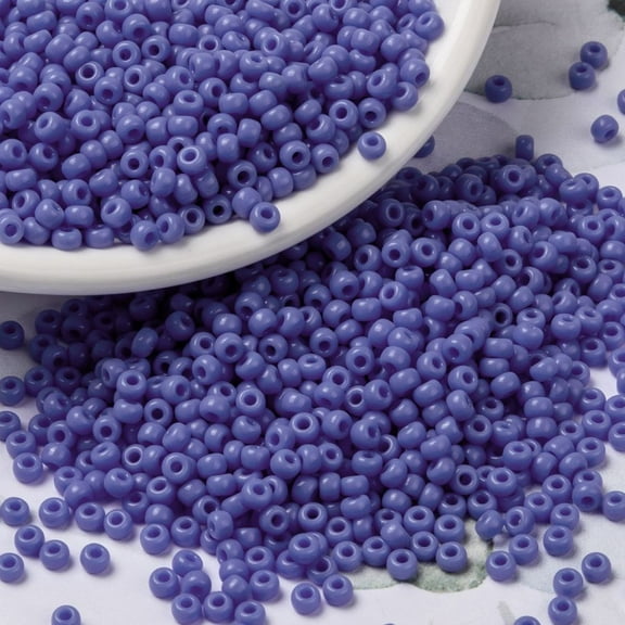 10g MIYUKI Round Rocailles Beads Japanese Seed Beads 8/0 (RR417L) Opaque Periwinkle 8/0 3mm Hole: 1mm 422~455pcs/10g