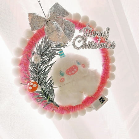

Christmas Handmade DIY Creative Christmas Pendant With Light Wreath Family Window Christmas Decorations Decorative Pendant Material Bag