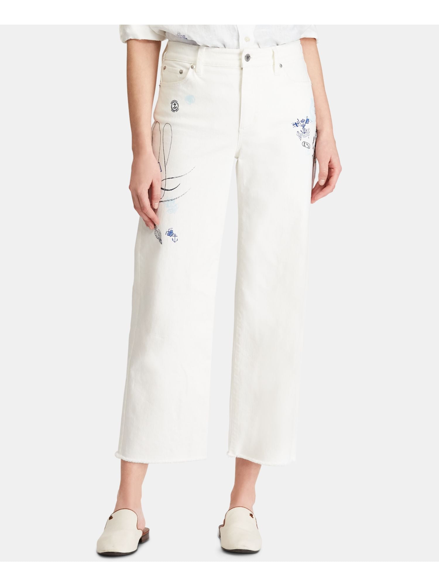 womens white straight jeans