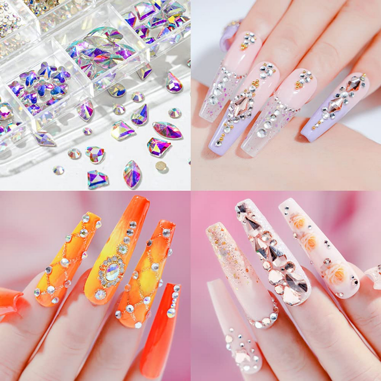 Nail Art Rhinestones,3D Nail Gems Nail Charms for Nail Design Nail Art  Supplies - style 5 