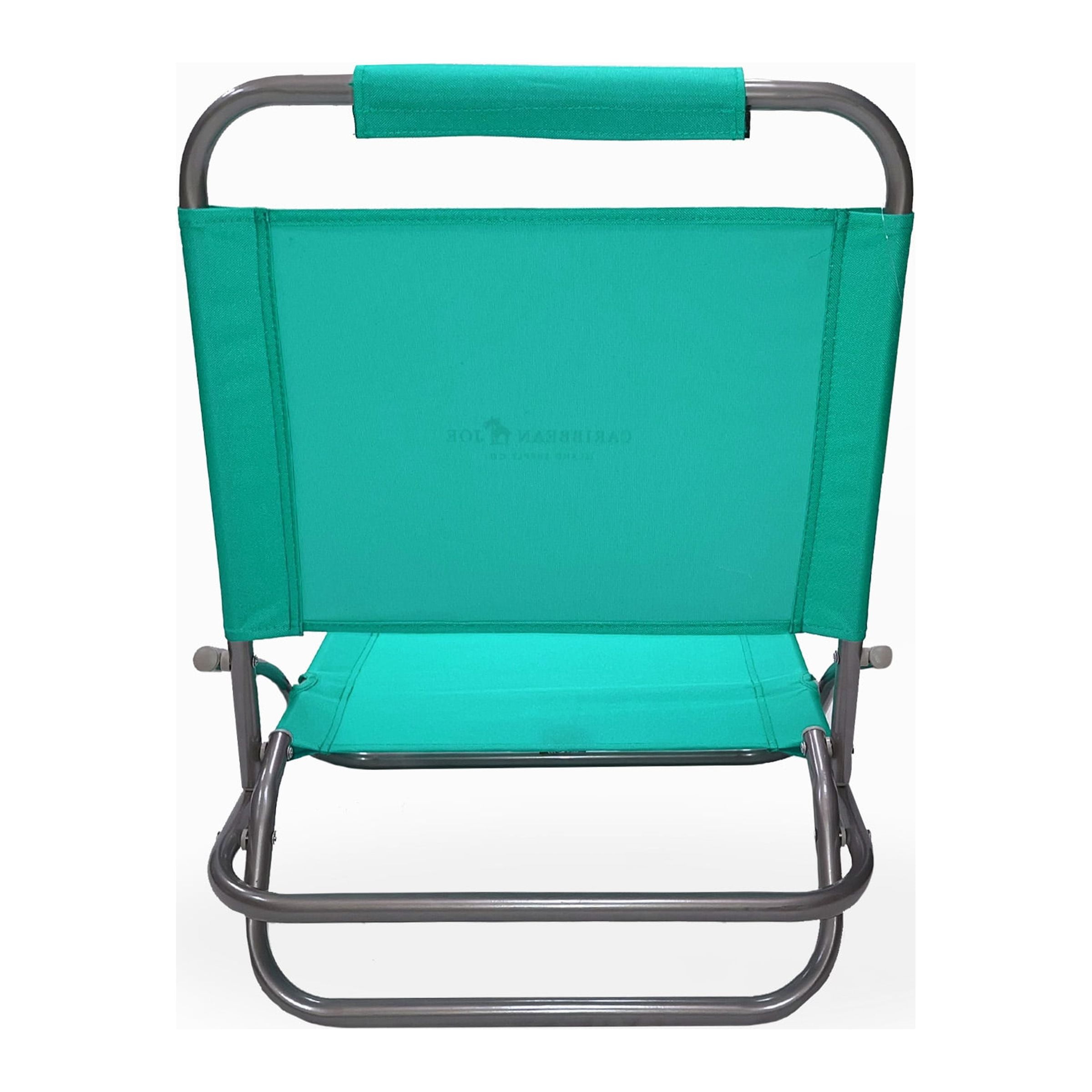 Caribbean Joe One Position Folding Beach Chair, Aqua