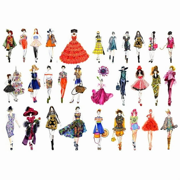 Paris Fashion Models Precut Anti-UV Waterproof Decoration Album Planner Stickers Scrapbooking Diary Sticky Paper Flakes