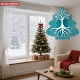 thumbnail image 4 of Stylish Metal Hanging Christmas Tree Wind Spinner - Intricate Branch & Root Design Teal Background Modern Abstract Aesthetic for Garden Decor, 4 of 7