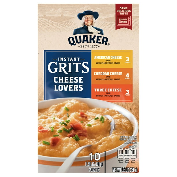 Quaker, Instant Grits, Cheese, 9.8 Oz