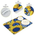 thumbnail image 4 of Dish Drying Mat Kitchen Counter Blue Yellow Sunflowers Dishes Drainer Pad Absorbent Microfiber Reversible 18"x24", 4 of 7
