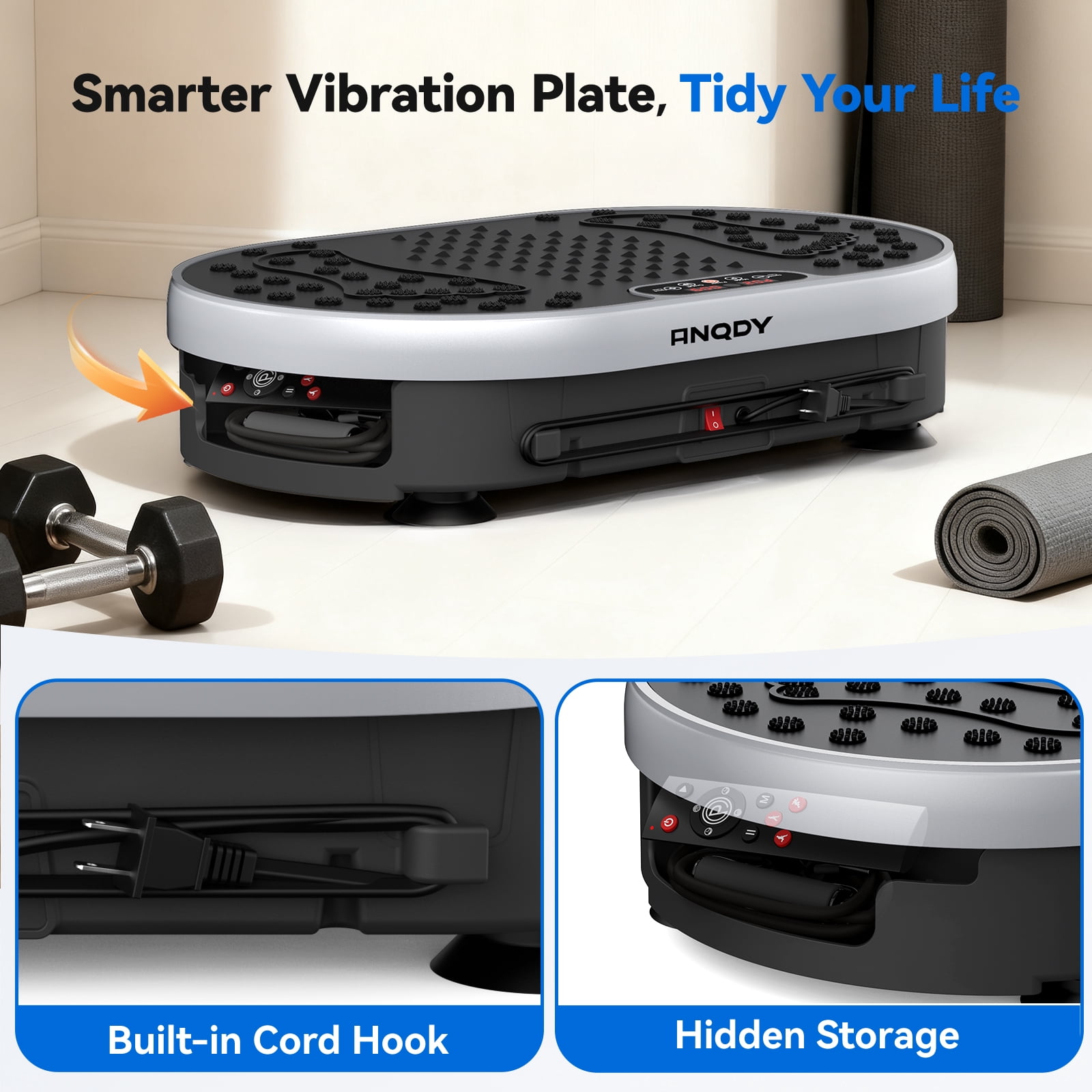 Anqdy Vibration Plate Exercise Electric Weight Loss Machine For Body Action System - Lymphatic Drainage