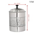 thumbnail image 2 of NuSteel Antique Pewter Embossed 5.5 QT Stainless Steel Canister, Beautiful Food Storage Container for Kitchen Counter, Tea, Sugar, Coffee, Caddy, Flour Canister with Rubber seal lid,TG-411-5.5, 2 of 6