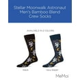 thumbnail image 2 of MeMoi Stellar Moonwalk Astronaut Men's Bamboo Blend Crew Socks - Mens - Male, 10-13, Navy Blazer, 2 of 10