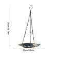 thumbnail image 3 of Metal Hanging Bird Feeder Leaf-Shaped Antique Bronze Finish 2-in-1 Bird Bath & Seed Tray for Outdoor Garden, 3 of 6