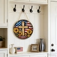 thumbnail image 6 of OAVQHLG3B 4th of July Hanging Door Sign, Patriotic Decor 250th Anniversary Wreath Decorations Front Door Hanger America Wooden Plaque Rustic Porch Independence Day Wall Decor for Home Memorial Day, 6 of 6