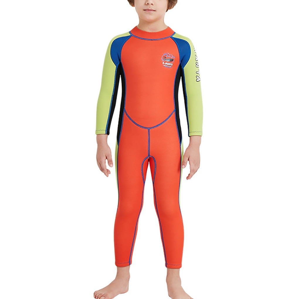 DIVE & SAIL Kids 2.5mm Wetsuit Long Sleeve One Piece UV Protection Thermal Swimsuit 