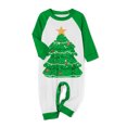 thumbnail image 5 of Elippeo Christmas Family Pajamas Matching Set Christmas Tree Print Raglan Long Sleeve Tops and Pants Loungewear Soft Sleepwear, 5 of 10