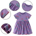 thumbnail image 2 of Qudderr Robes à Manches Courtes pour Bébé Filles Robe d'Été en Coton Décontractée Robe d'Été Imprimée pour Enfants Taille 1-8T, 2 of 9