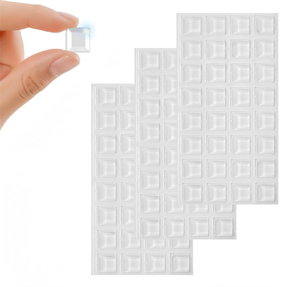 Triani 120Pcs Clear Silicone Feet Protection Anti-Slip Transparent Door Bumpers Self Adhesive Furniture Bumpers for Electronics Speakers Laptop Appliances Furniture Computers